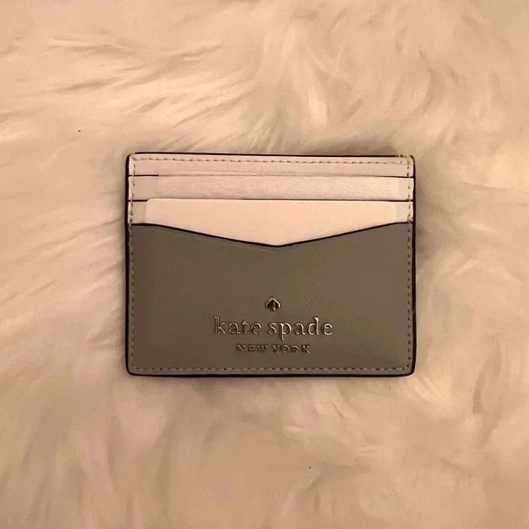 Kate Spade Slim Card Holder in Nimbus Grey - Picture 2 of 4